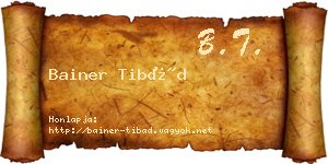 Bainer Tibád névjegykártya